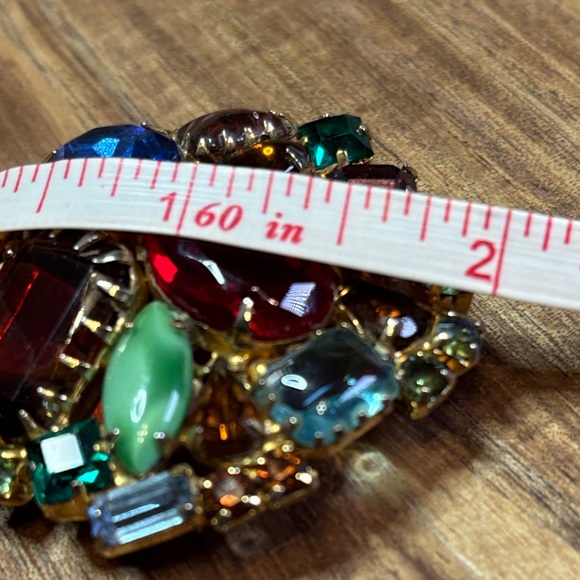 Lovely colorful rhinestone brooch - Picture 6 of 6